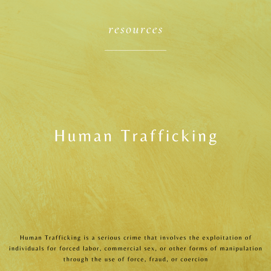 Human Trafficking on yellow background