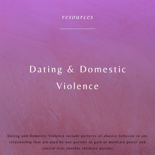 Domestic and Dating Violence 